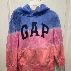 GAP Blue and Pink Tie-Dye Hoodie Sweatshirt